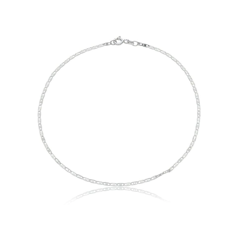 Tornozeleira Prata 925 Piastrine 1.60mm 24cm  